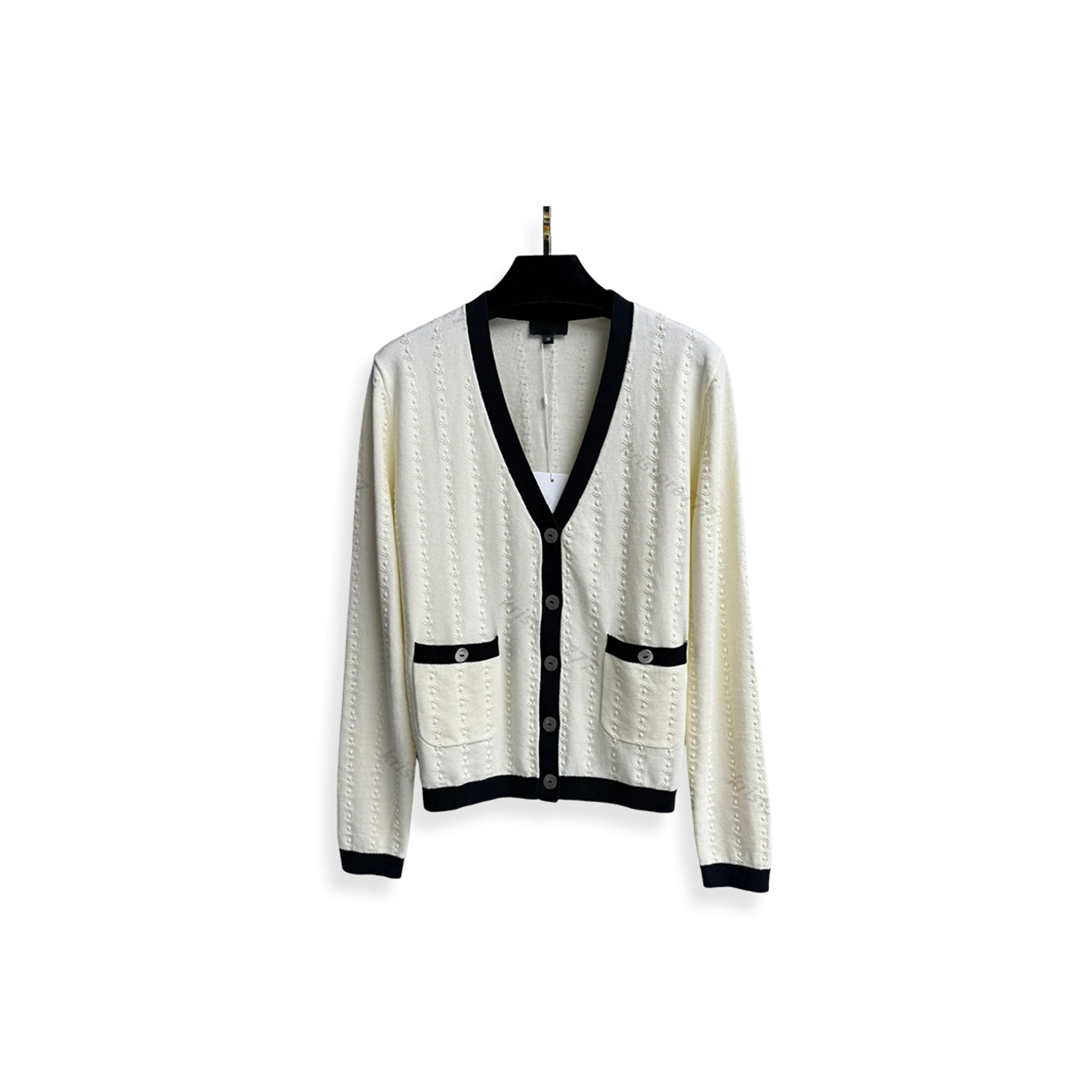 CHANEL WOMEN COTTON DESIGN SWEATER CARDIGAN LETTER BUTTONS 